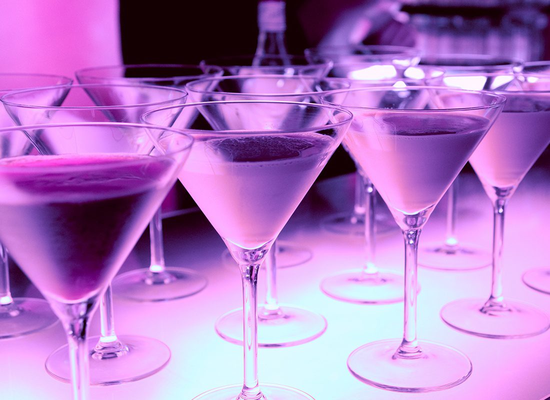Insurance by Industry - Close-up of Welcome Drinks in a Night Club